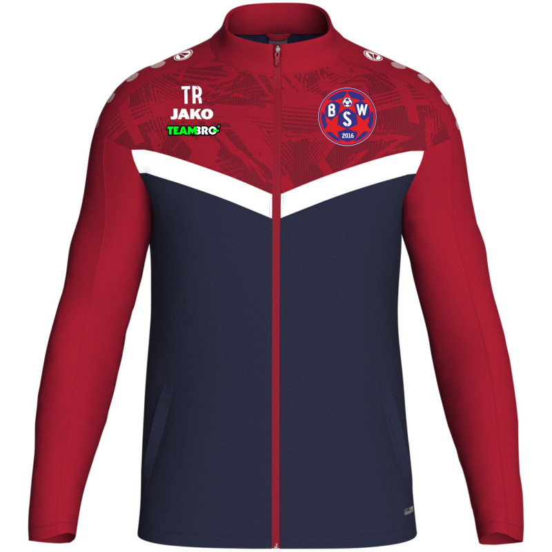 BSW Lausitz Kinder Trainingsjacke marine/chili rot