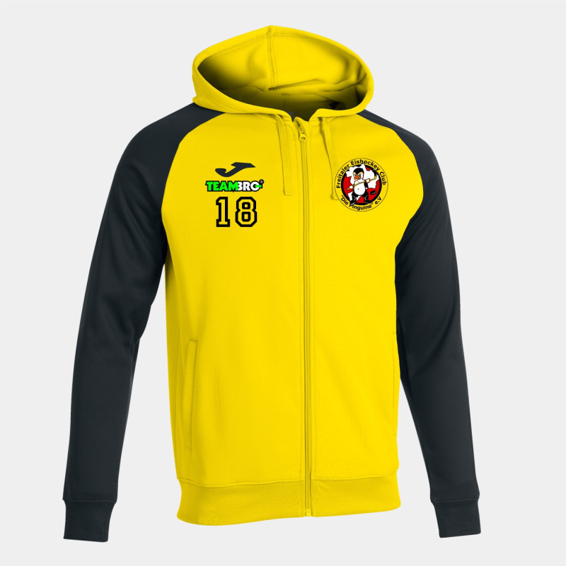 Freitaler Pinguine Unisex Kapuzenjacke gelb/schwarz