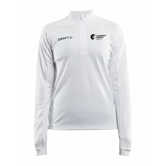 HCM Damen Halfzip weiss