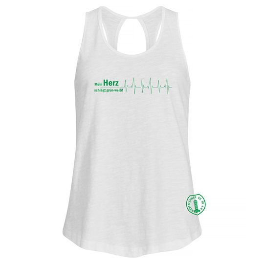 Siebenlehner SV Damen Tanktop weiß "Herzschlag"