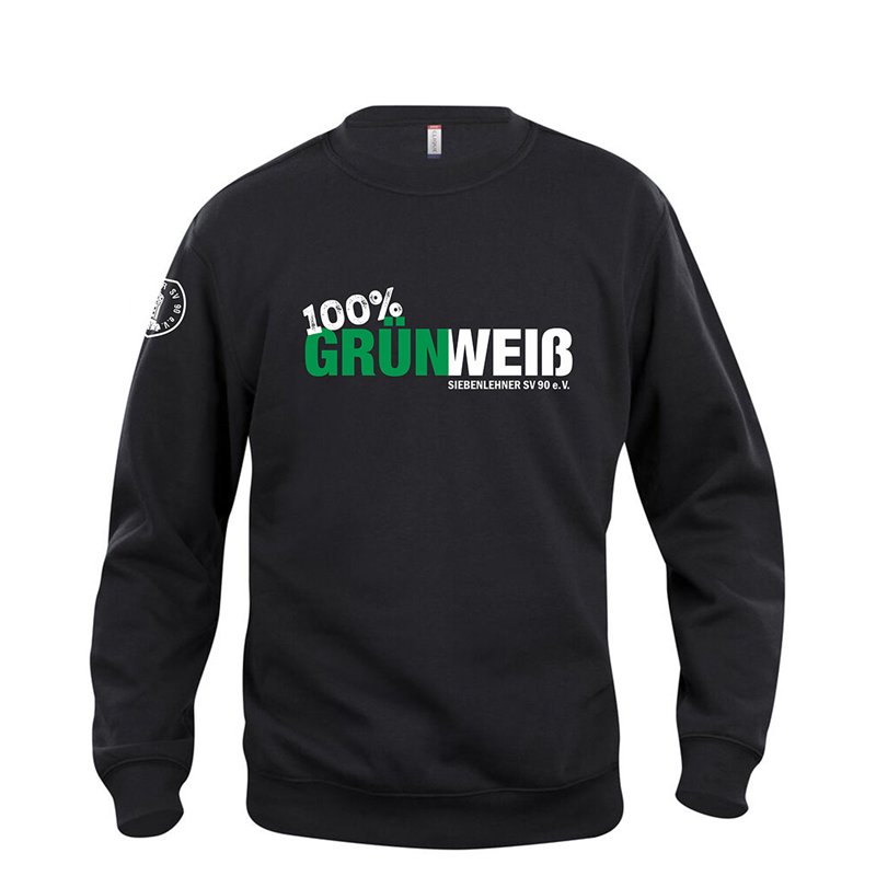 Siebenlehner SV Kinder Pullover schwarz "Grün Weiß"