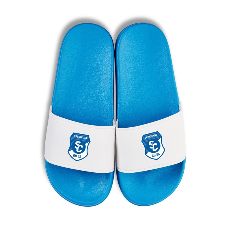 SC Riesa  Badelatschen blau/weiss