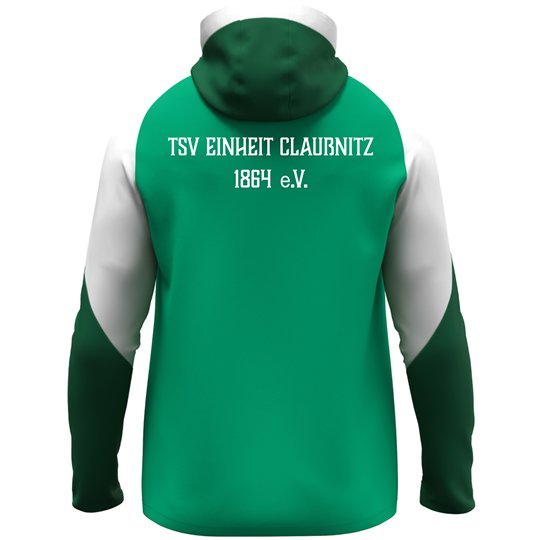 TSV Einheit Claußnitz Kinder Kapuzenjacke grün/weiß
