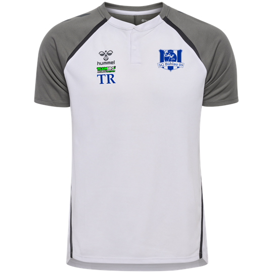 SG Bühlau Unisex Polo weiss/grau