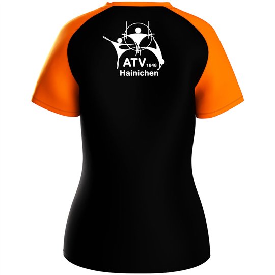 ATV 1848 Hainichen Damen T-Shirt Iconic schwarz/neonorange