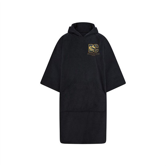 Dragons Club Leipzig Adults Towelling Poncho Black