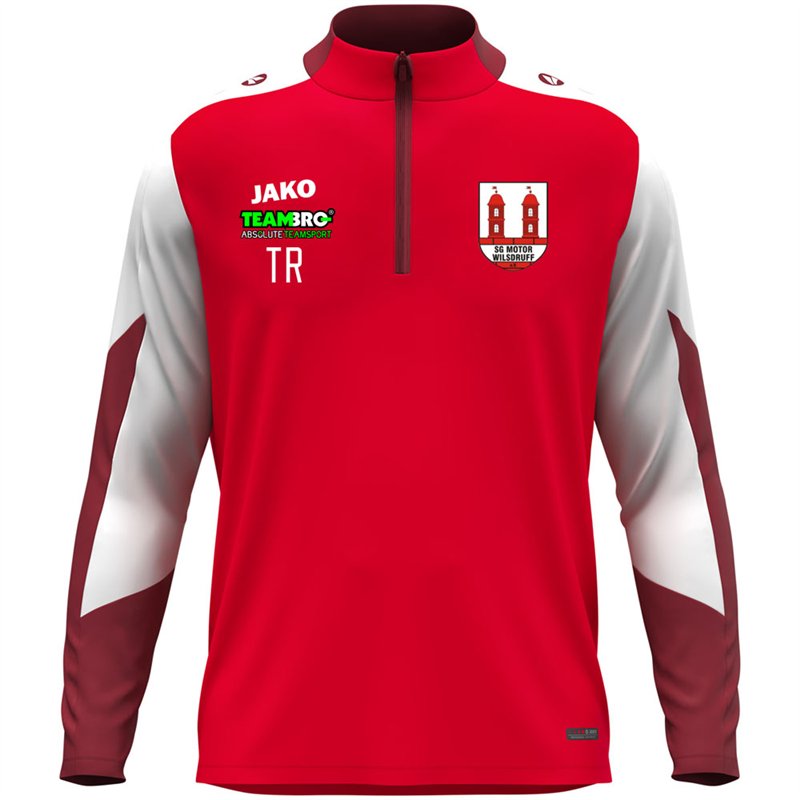 SG Motor Wilsdruff Fußball Zip Top Unisex rot/weiss