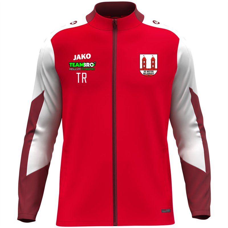 SG Motor Wilsdruff Fußball Polyesterjacke Unisex rot/weiss
