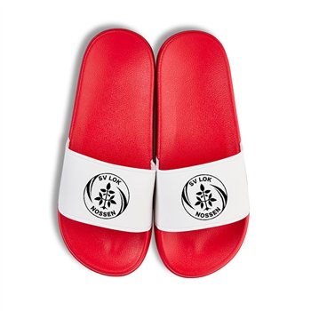 SV Lok Nossen Badelatschen  rot/weiß