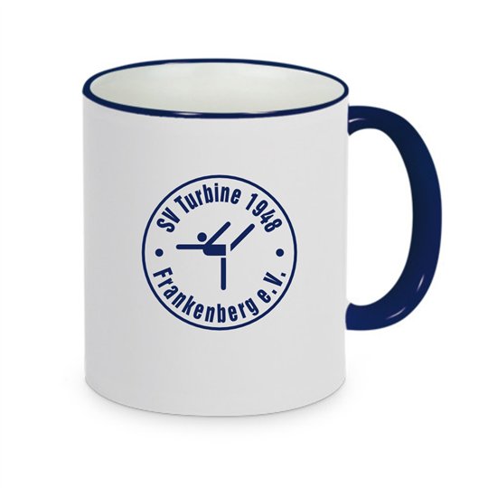 Turbine Frankenberg Turnen  Tasse weiss/blau