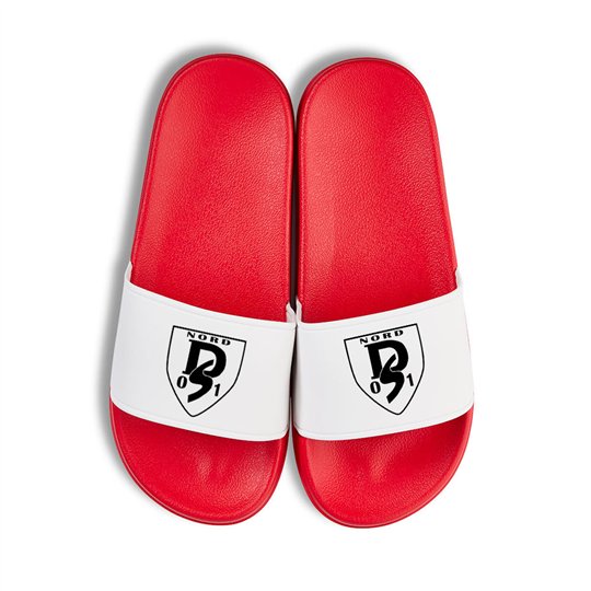 Sportfreunde 01 Handball Badelatschen mit Logo rot