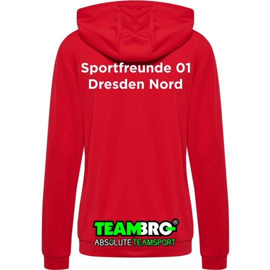 Sportfreunde 01 Handball Kapuzenjacke Damen rot