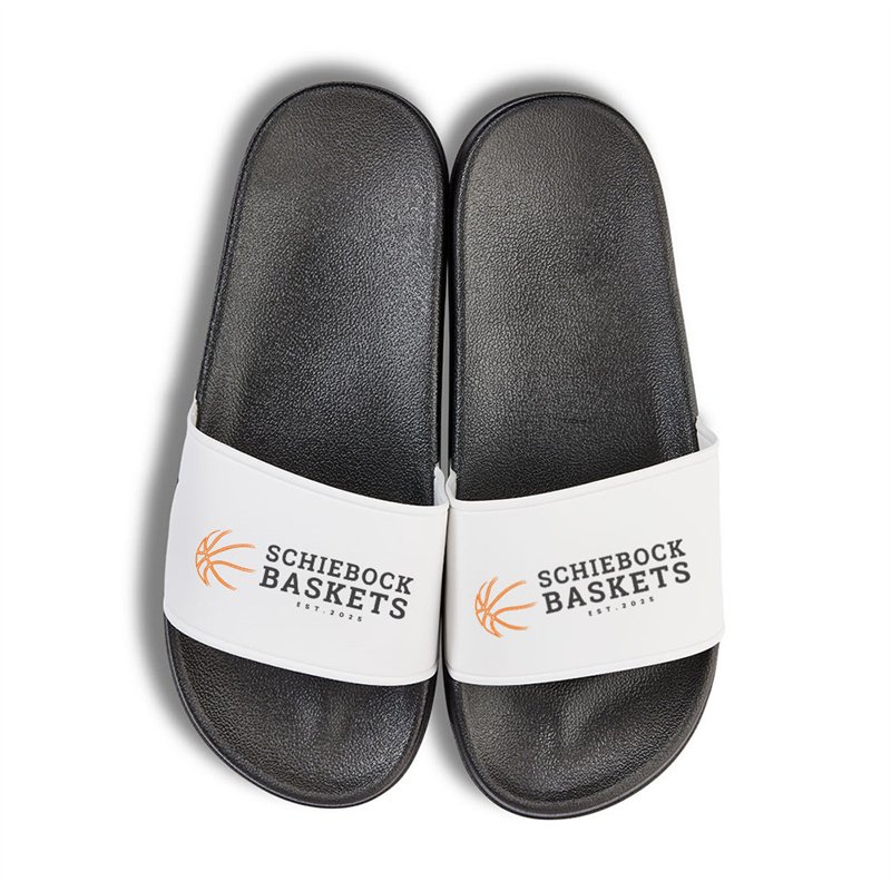 Schiebock Baskets Badelatschen schwarz/weiß