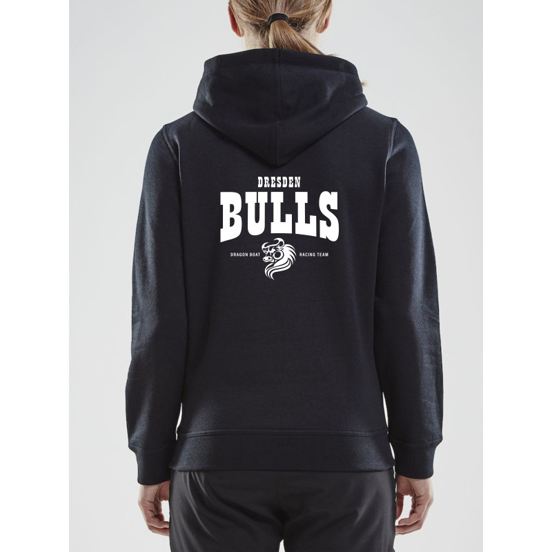 VKD Drachenboot Hoodie Damen schwarz